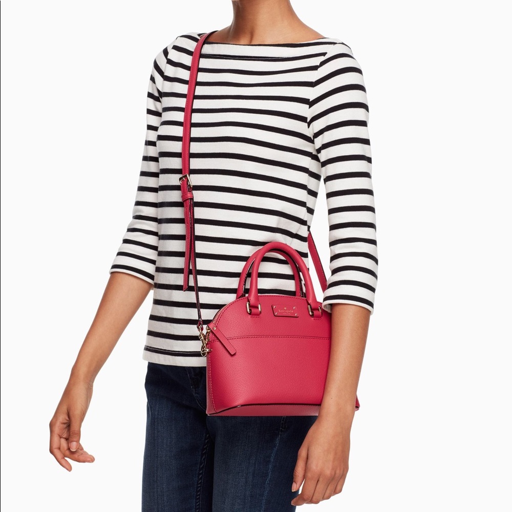 Kate Spade ♠️ NWT Red Mini Satchel/Crossbody Bag - Picture 3 of 8